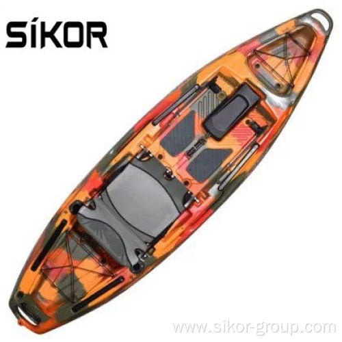 Sikor Single Seat One Person 10ft Fishing Sit On Top Canoe Lldpe Plastic Canoe/kayak plastic kayak